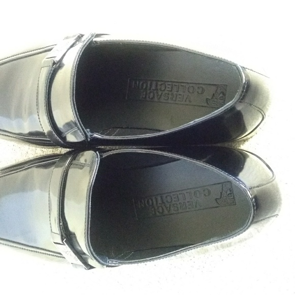 Versace Collection Black Patent Leather Loafers - Picture 6 of 8